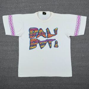 Vintage‎ Bali Bali T-Shirt Men's XL White Surf Beach Abstract Art Ocean 90s